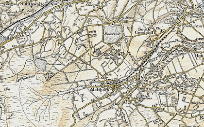 Old map of Helme in 1903