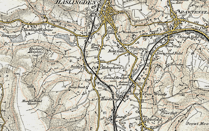 Old map of Helmshore in 1903