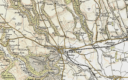 Old map of Helmsley in 1903-1904