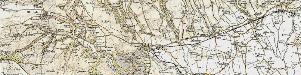 Old map of Helmsley in 1903-1904