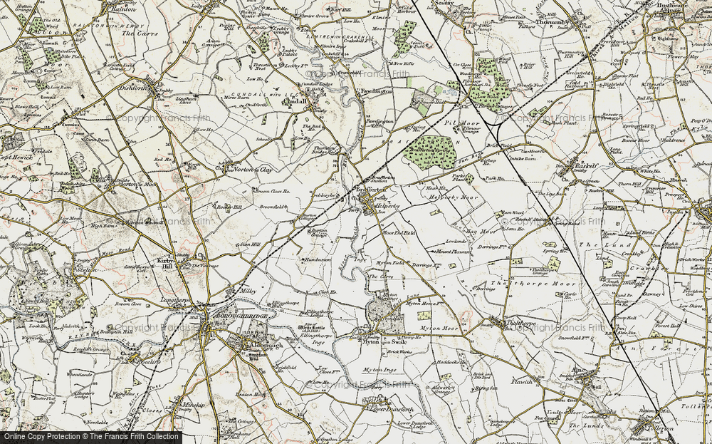 Old Map of Historic Map covering Burton Cottages in 1903-1904