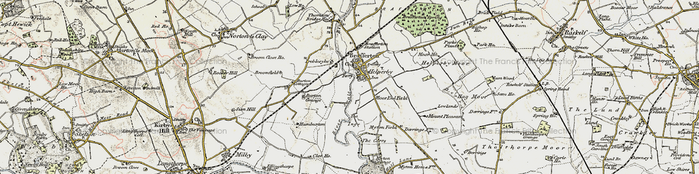Old map of Helperby in 1903-1904