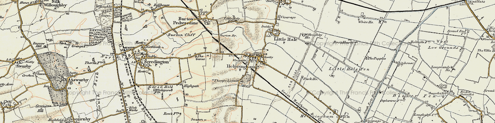 Old map of Helpringham in 1902-1903