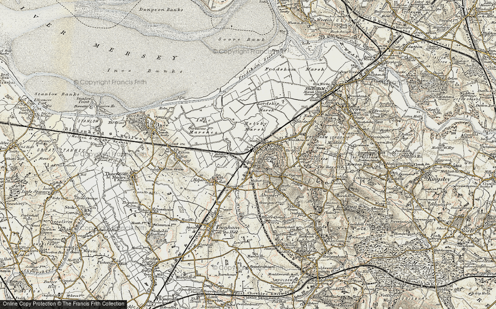 Old Map of Helsby, 1902-1903 in 1902-1903