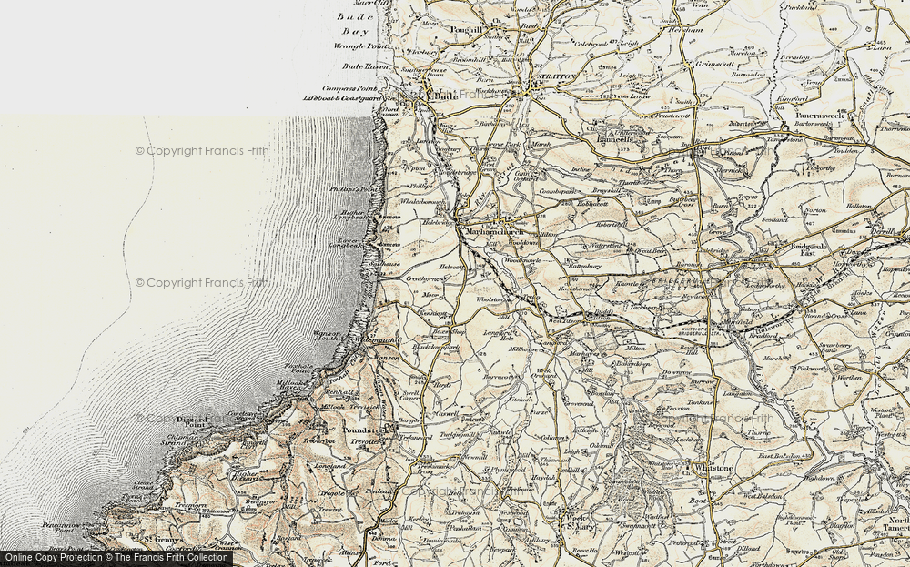 Old Map of Helscott, 1900 in 1900