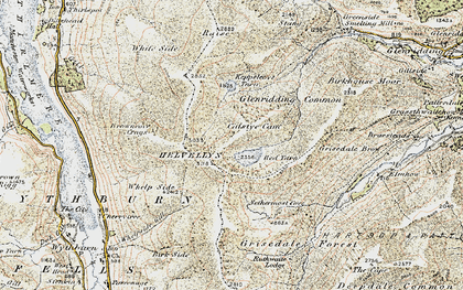 Old map of Browncove Crags in 1901-1904