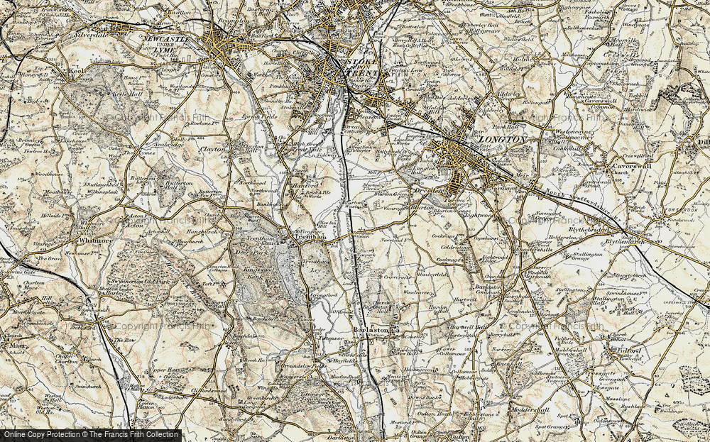 Old Map of Hem Heath, 1902 in 1902