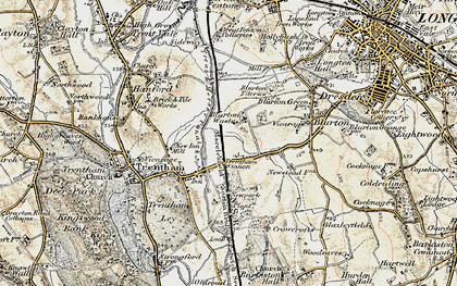 Old map of Hem Heath in 1902