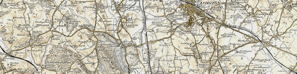 Old map of Hem Heath in 1902