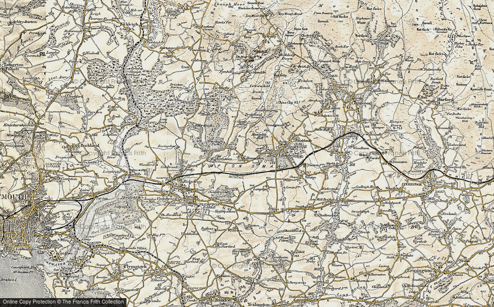 Old Map of Hemerdon, 1899-1900 in 1899-1900