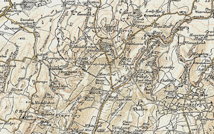 Old map of Hemford in 1902-1903