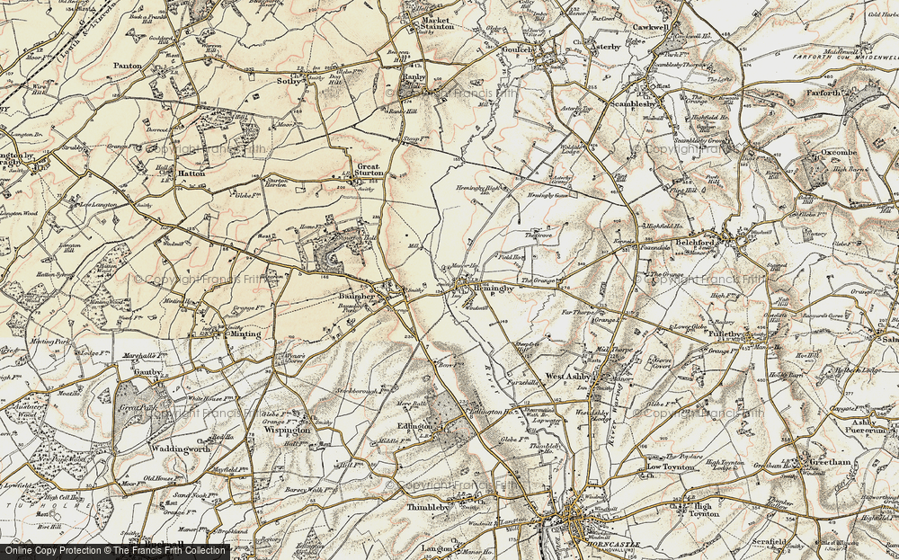 Old Map of Hemingby, 1902-1903 in 1902-1903