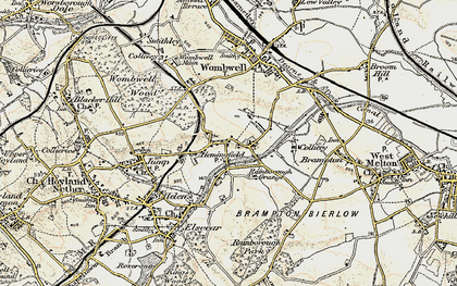 Old map of Hemingfield in 1903