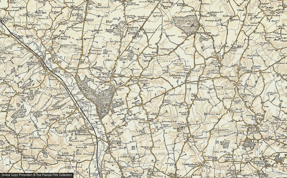 Old Map of Hemingstone, 1898-1901 in 1898-1901
