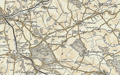 Old map of Hemington in 1898-1899