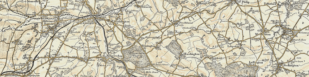 Old map of Hemington in 1898-1899
