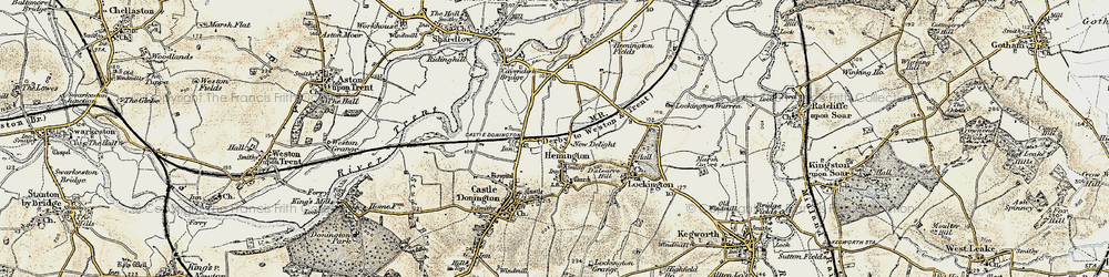 Old map of Hemington in 1902-1903
