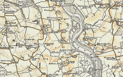 Old map of Hemley in 1898-1901