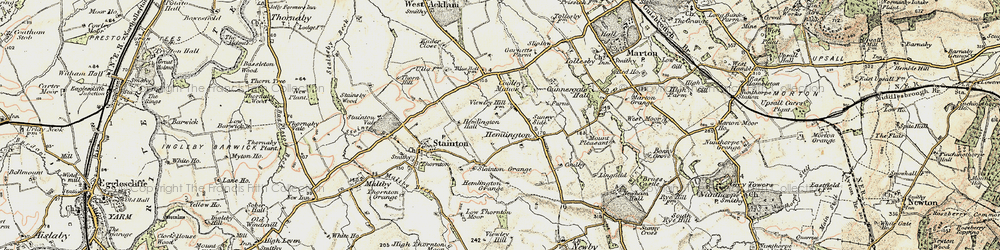 Old map of Hemlington in 1903-1904
