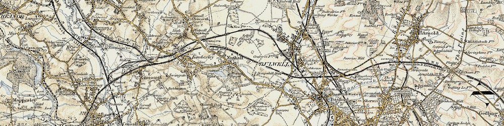 Old map of Hempshill Vale in 1902-1903