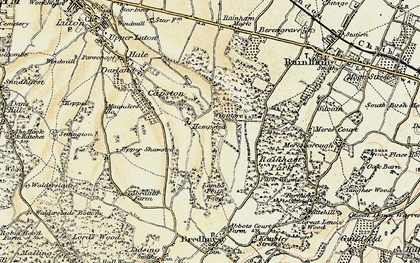 Old map of Hempstead in 1897-1898