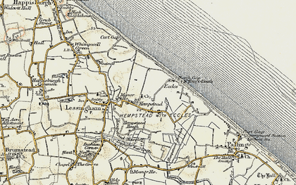Old map of Hempstead in 1901-1902