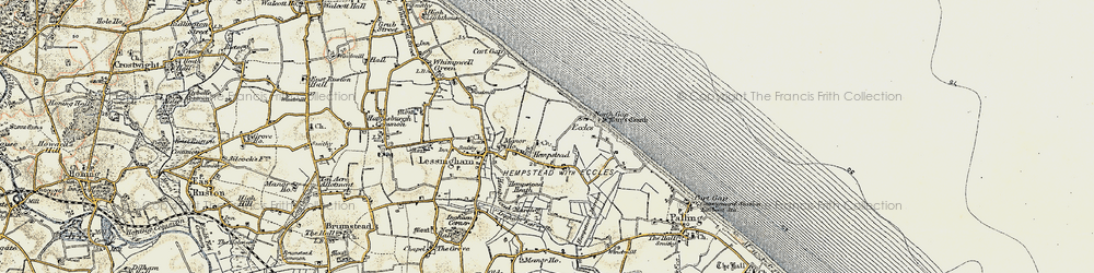 Old map of Hempstead in 1901-1902