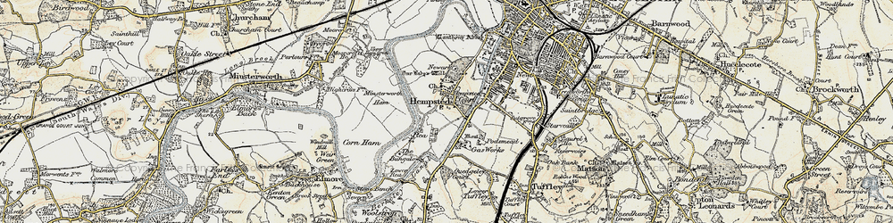 Old map of Hempsted in 1898-1900