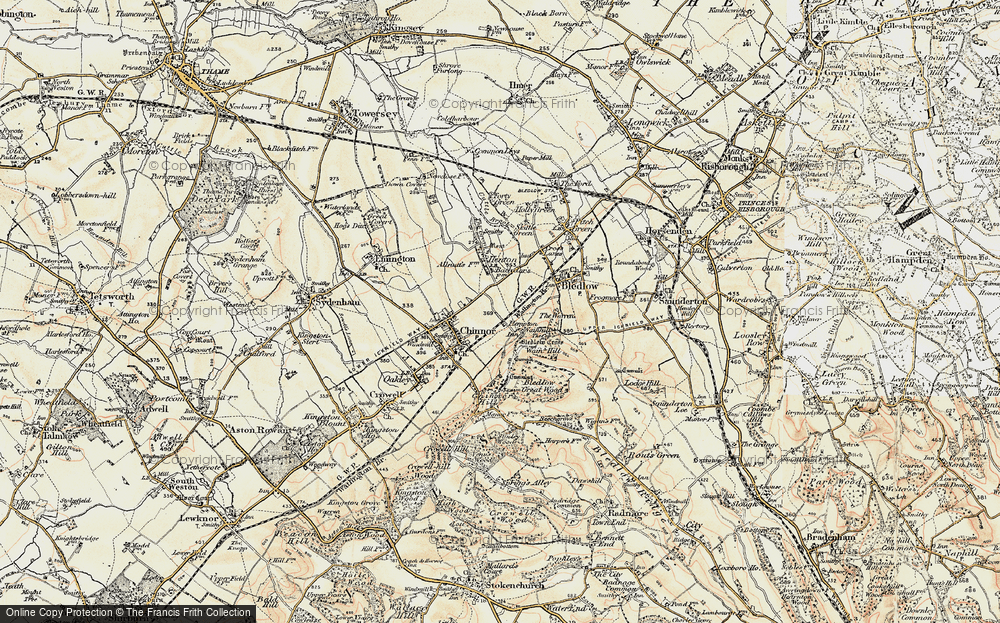 Old Map of Historic Map covering Bledlow Great Wood in 1897-1898