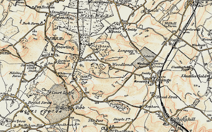 Old map of Hemsted in 1898-1899
