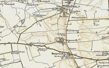 Old map of Hemswell in 1903