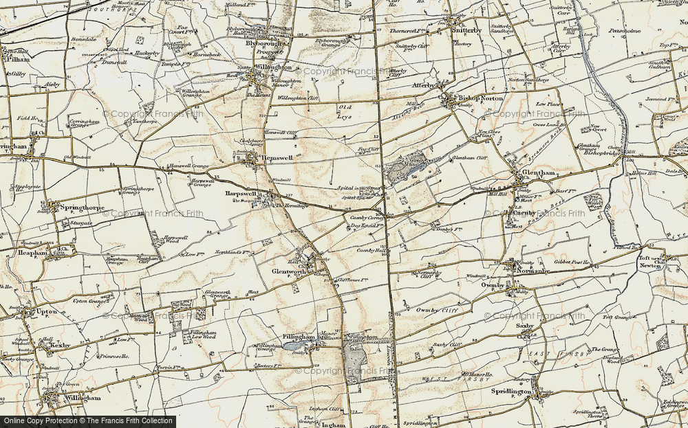 Old Map of Historic Map covering Normanby Cliff in 1903