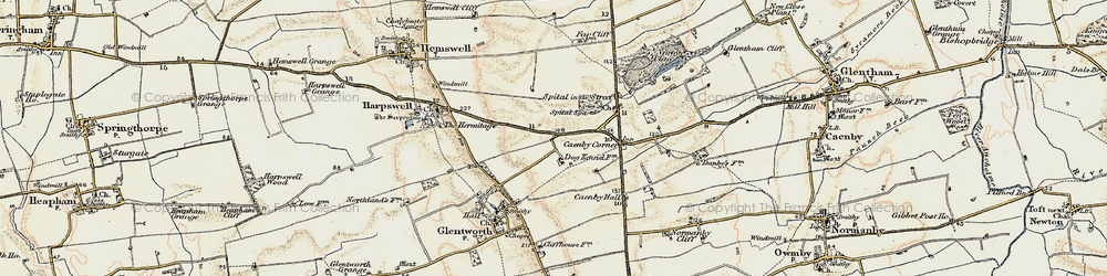Old map of Hemswell Cliff in 1903