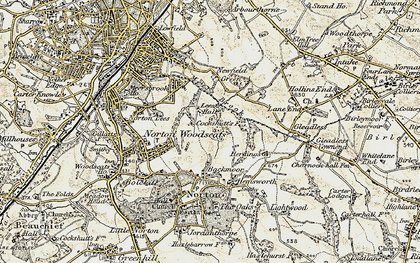 Old map of Hemsworth in 1902-1903