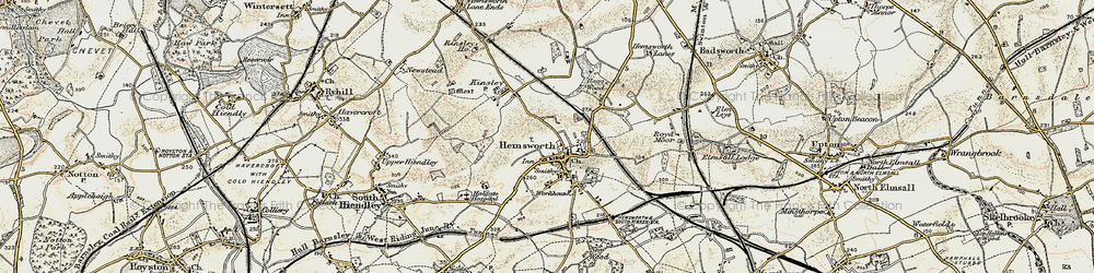 Old map of Hemsworth in 1903