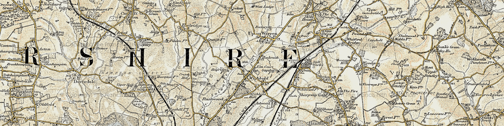 Old map of Henbrook in 1901-1902