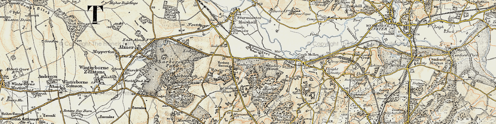 Old map of Henbury in 1897-1909