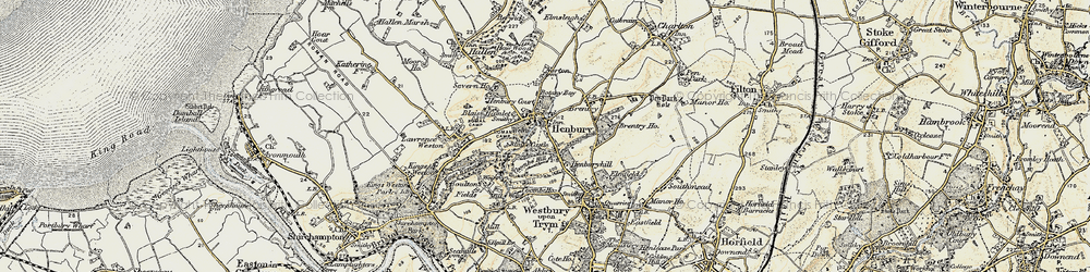 Old map of Henbury in 1899