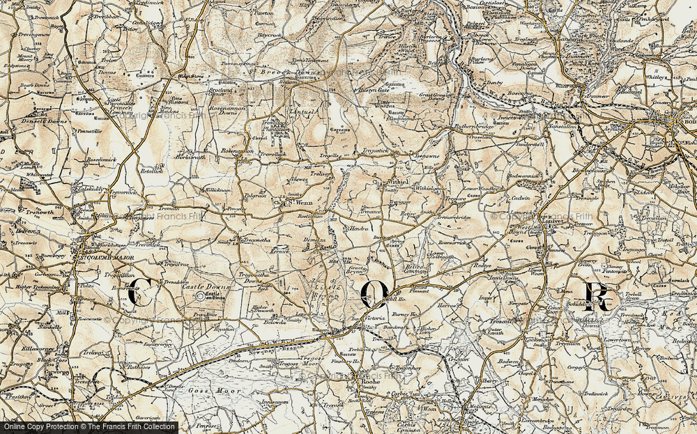 Old Map of Hendra, 1900 in 1900