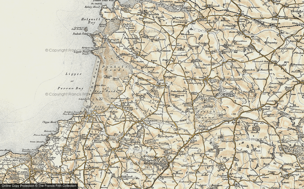 Old Map of Hendra Croft, 1900 in 1900