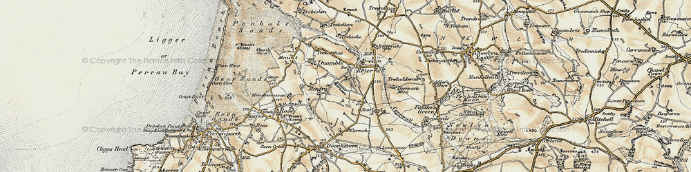 Old map of Hendra Croft in 1900