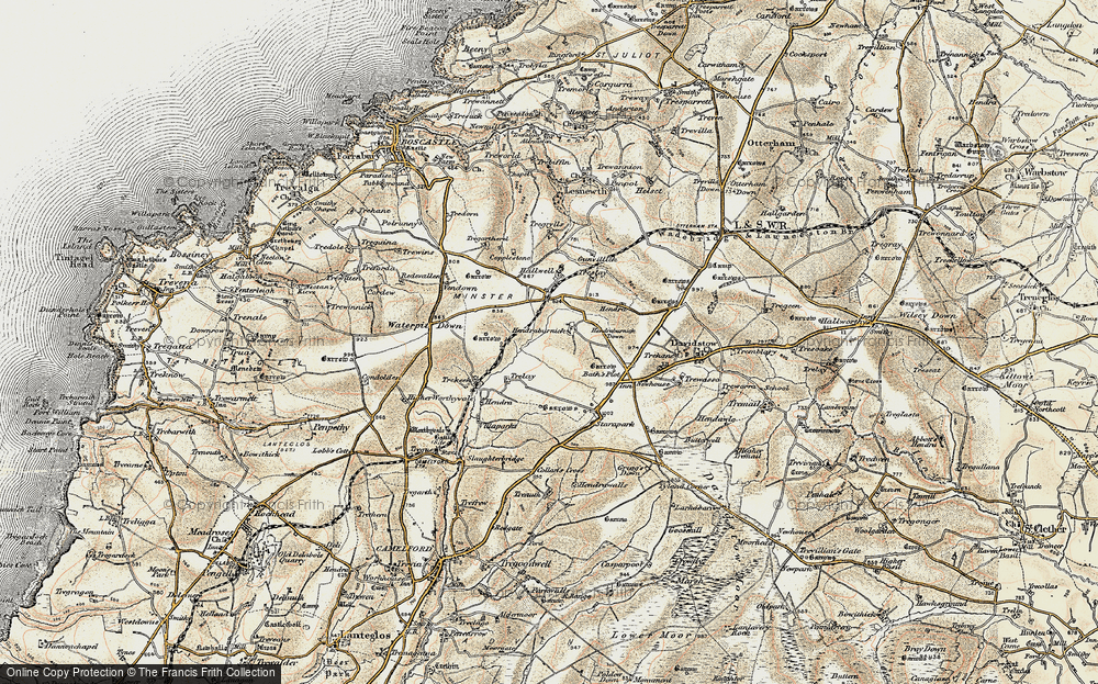 Old Map of Hendraburnick, 1900 in 1900