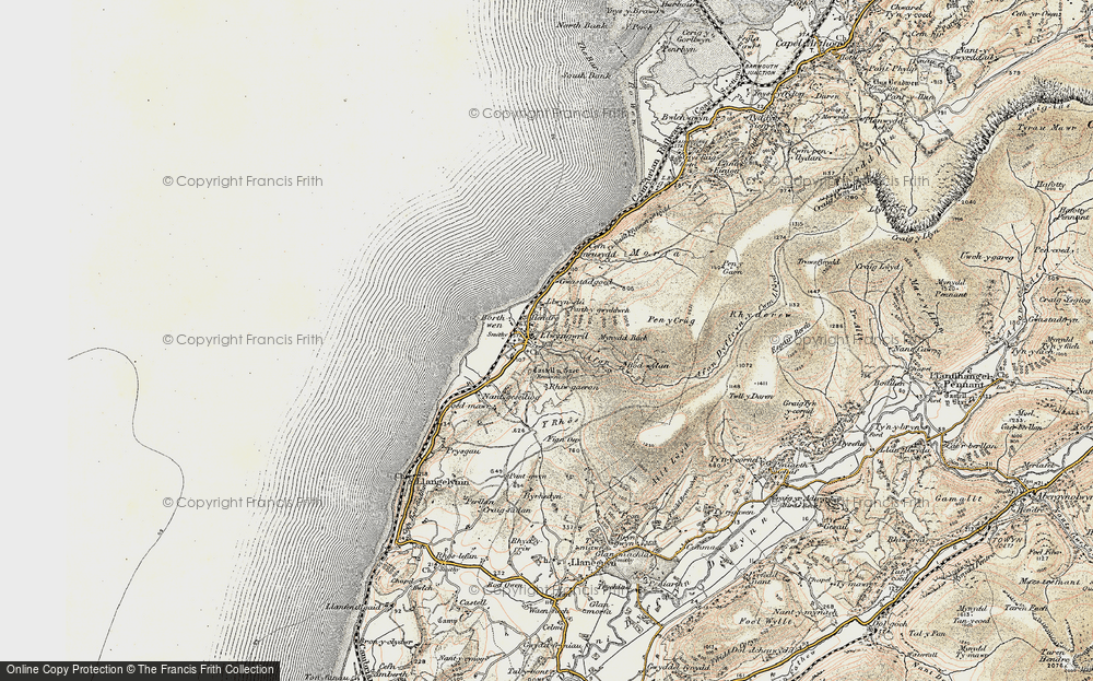 Old Map of Historic Map covering Afon Gwril in 1902-1903