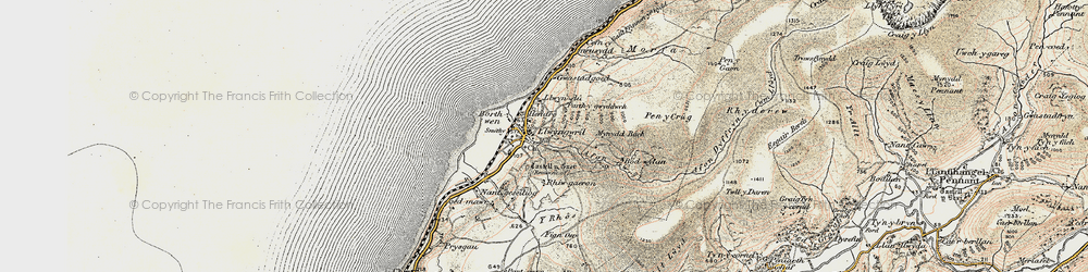 Old map of Afon Gwril in 1902-1903