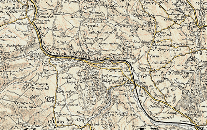 Old map of Hendre in 1902-1903