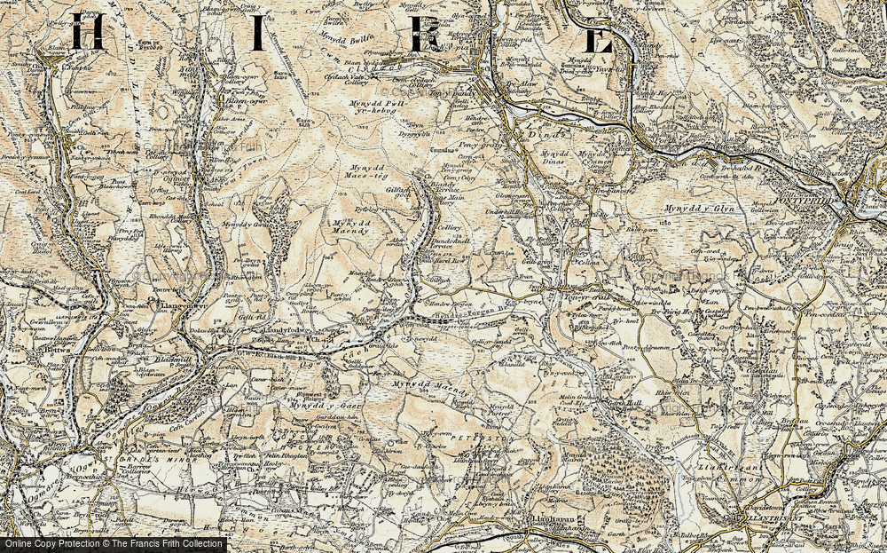 Old Map of Hendreforgan, 1899-1900 in 1899-1900