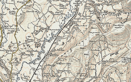 Old map of Blaennant Ddu in 1900-1901