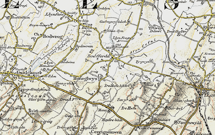 Old map of Heneglwys in 1903-1910