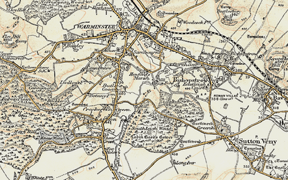 Old map of Henfords Marsh in 1897-1899