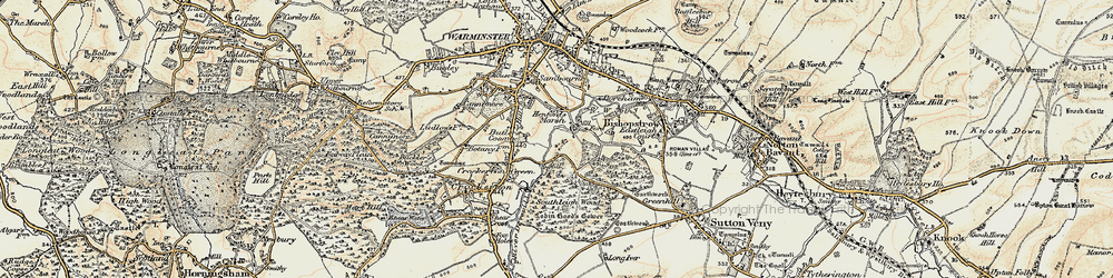 Old map of Henfords Marsh in 1897-1899